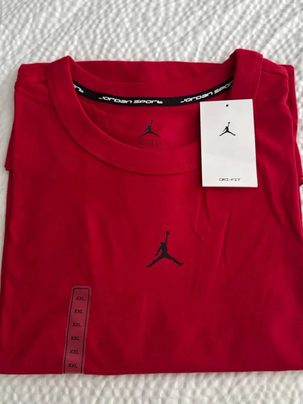 Jordan Red Short-Sleeve Dri-FIT Crew Tee with Jumpman